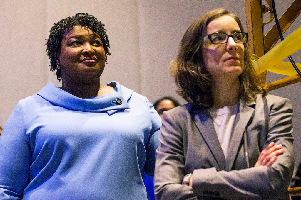 Stacey Abrams and campaign manager Lauren Groh-Wargo in November 2018.