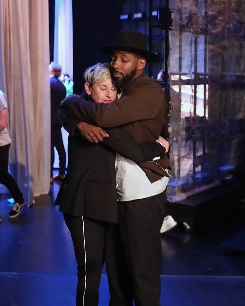 Ellen DeGeneres also paid emotional tribute to her former co-star. 