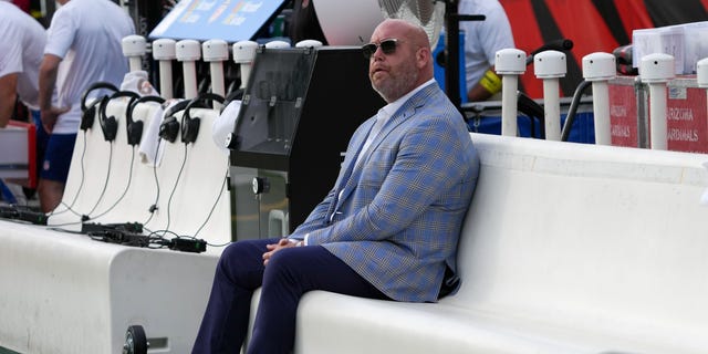 Arizona Cardinals general manager Steve Keim looks on before a preseason game against the Cincinnati Bengals at Paycor Stadium on August 12, 2022 in Cincinnati, Ohio.