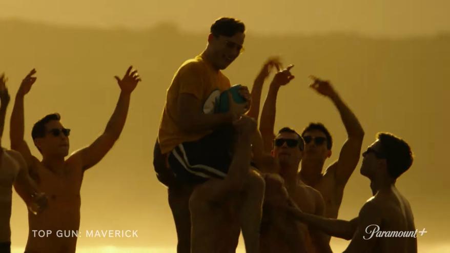 There is now a three-hour version of the beach football scene in "Top Gun: Maverick."