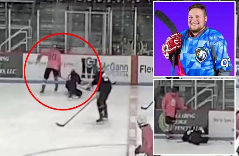 Video shows transgender male hockey player taken down by larger rival