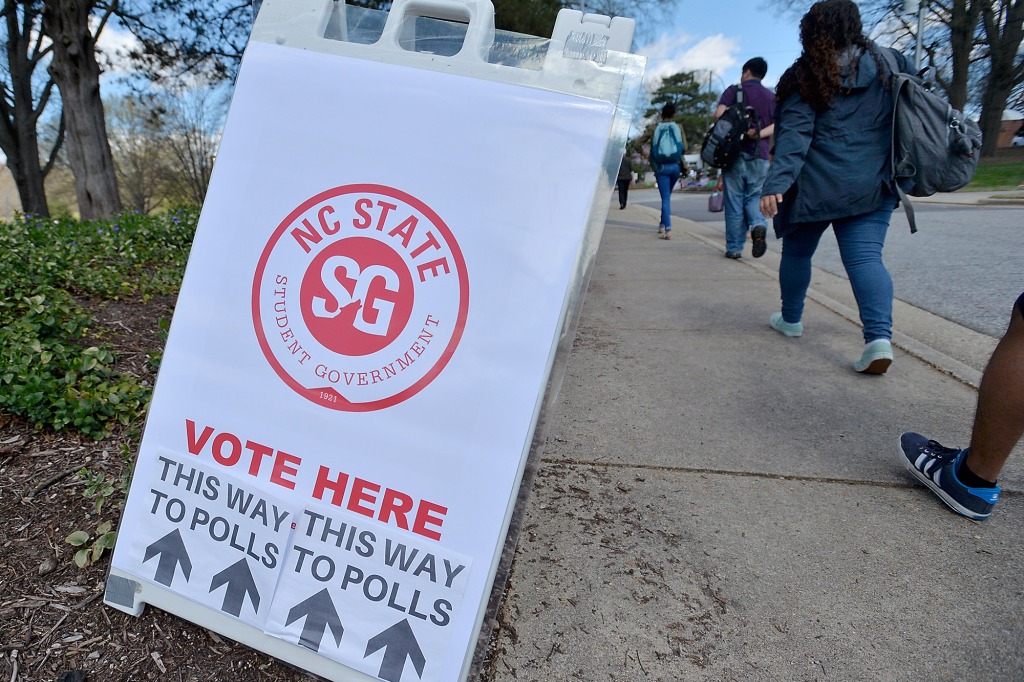 Voters walk to the polls