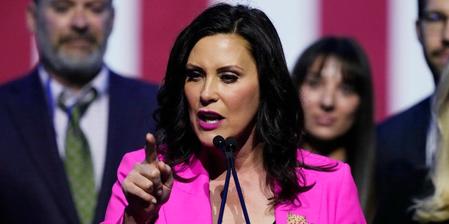 Michigan Democratic Gov. Gretchen Whitmer speaks during Election Night, Tuesday, Nov. 8, 2022 in Detroit.