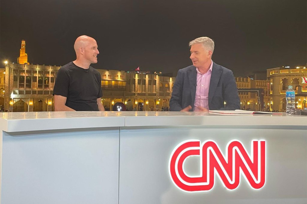 Walh giving an interview on CNN.
