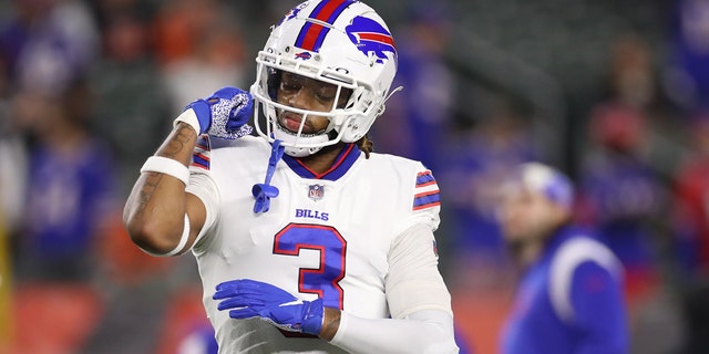 Buffalo Bills safety Damar Hamlin warms up prior to the game against the Cincinnati Bengals on Jan. 2, 2023, at Paycor Stadium in Cincinnati.