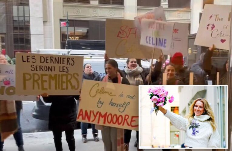 Celine Dion fans protest outside of Rolling Stone’s offices