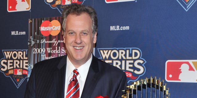 Yankees Broadcaster Michael Kay arrives at a screening of the "2009 World Series Film: Philadelphia Phillies vs. New York Yankees" at the Ziegfeld Theatre Nov. 23, 2009, in New York City. 