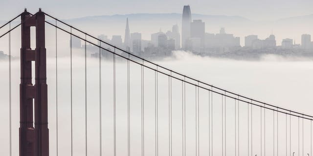 View of San Francisco from the Golden Gate Bridge. The Bay Area was struck by a 5.1 magnitude earthquake Tuesday.