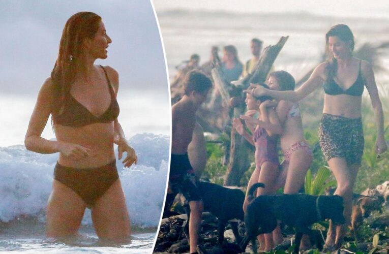 Gisele Bündchen takes ocean dip with mystery couple in Costa Rica