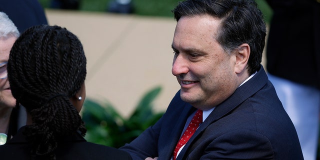 FILM: White House Chief of Staff Ron Klain joins other guests for a celebration of Justice Ketanji Brown Jackson's confirmation to the U.S. Supreme Court on the South Lawn of the White House. 