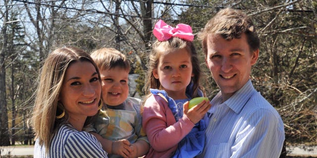 Lindsay and Patrick Clancy with two of their three children in this undated photo