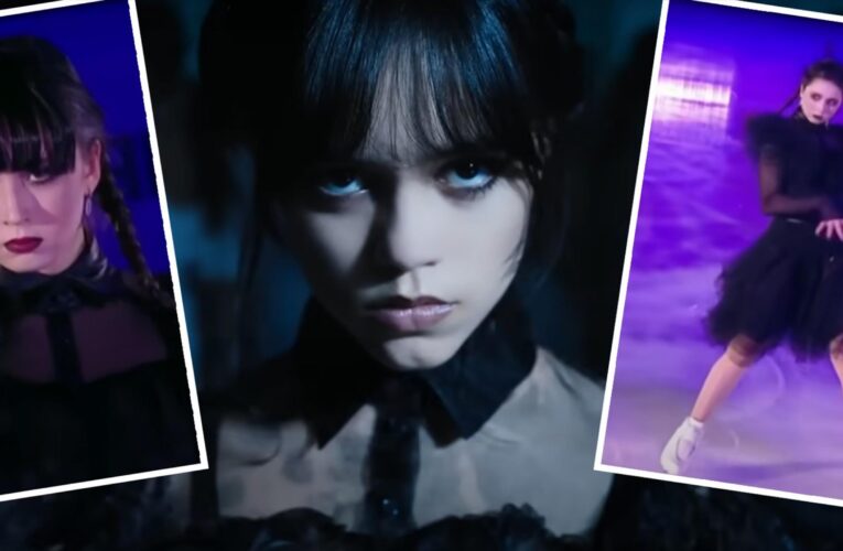 Kamila Valieva recreates Jenna Ortega’s viral Wednesday Addams dance on ice