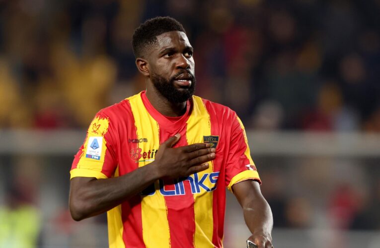 Samuel Umtiti leaves pitch in tears after racist chants from Lazio fans in first match back in Serie A