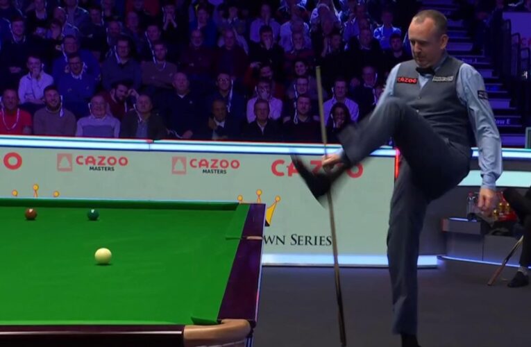 Scenes as wasp interrupts Mark Williams-David Gilbert Masters match – ‘Just when you think you’ve seen everything’