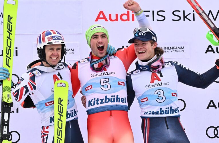 Dave Ryding claims superb podium in Kitzbuhel World Cup slalom as Daniel Yule storms to victory