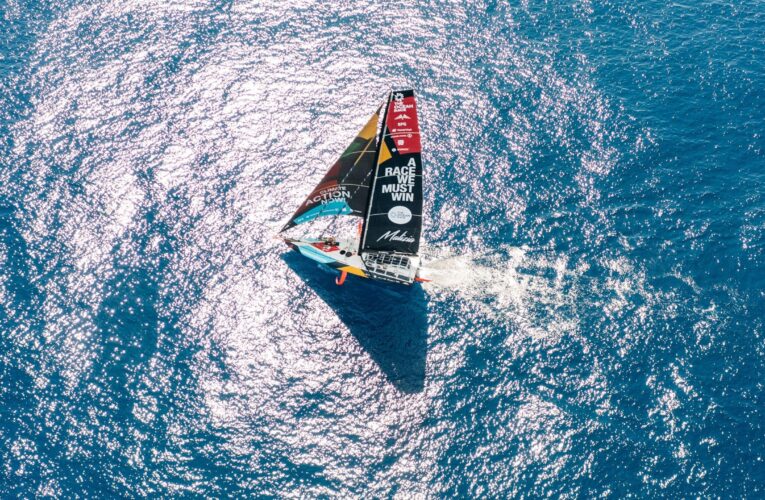 GUYOT environnement – Team Europe lead 2023 Ocean Race fleet over equator on Leg 2 to Cape Town