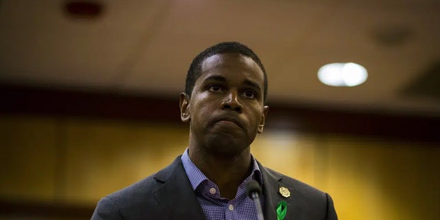 Newport News Mayor Phillip Jones addresses media during a press conference at the Newport News School Administration Building in Newport News, Va., on Monday Jan. 9, 2023. 