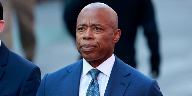 Mayor Eric Adams is pictured in Times Square in October. On Friday, officials in his administration said the mayor took two days off starting Thursday, but they would not say where he was. 