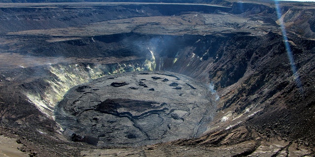 FILE - This Aug. 13, 2021 photograph provided by the U.S. Geological Survey shows the crater of Kilauea volcano on Hawaii's Big Island in Hawaii National Park, Hawaii. 