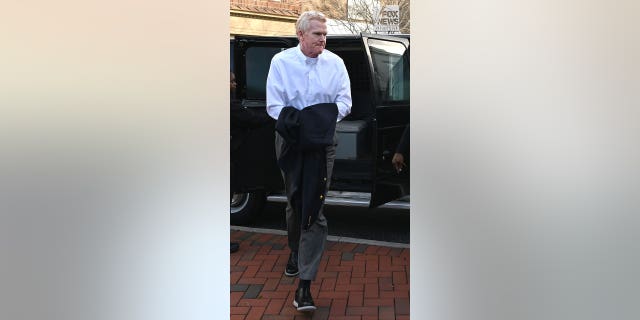 Alex Murdaugh is led into the Colleton County Courthouse in Walterboro, South Carolina on Monday, Jan. 23, 2023.