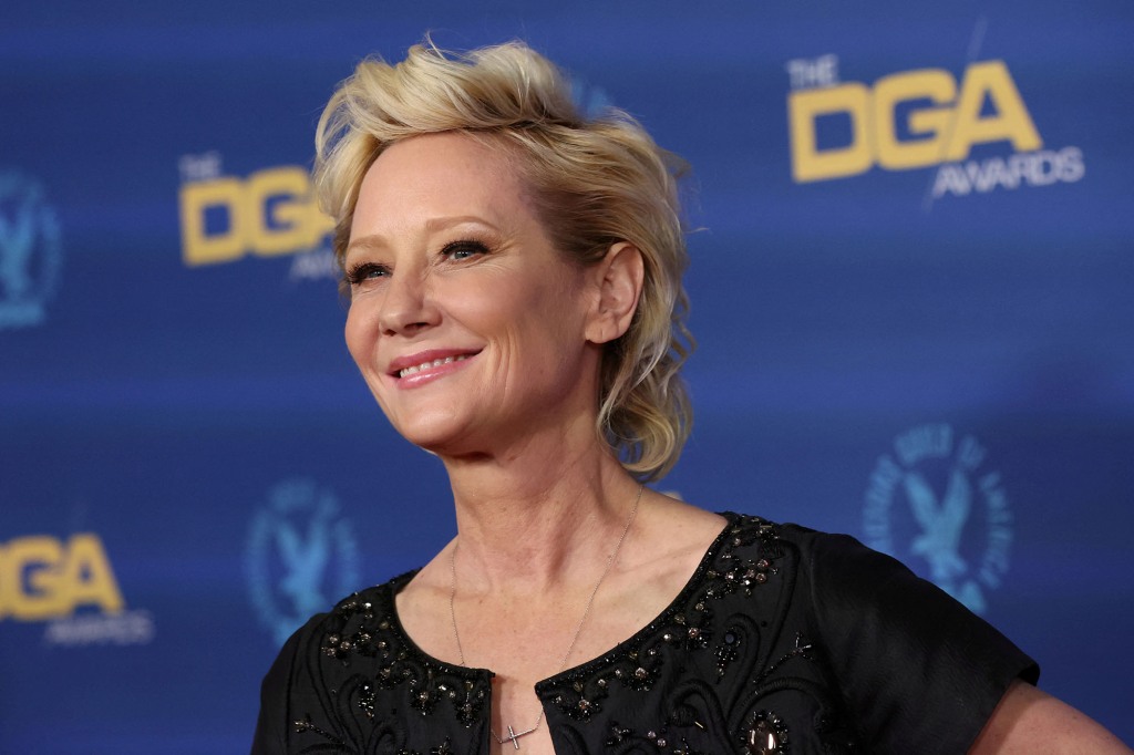 Anne Heche smiling. 