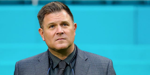 General manager Brian Gutekunst of the Green Bay Packers prior to a game against the Miami Dolphins at Hard Rock Stadium Dec. 25, 2022, in Miami Gardens, Fla.