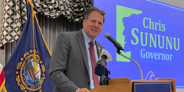 Republican Gov. Chris Sununu of New Hampshire speaks at a New Hampshire GOP unity breakfast, on Sept. 15, 2022 in Concord, New Hampshire.