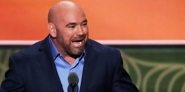 CLEVELAND, OH - JULY 19: UFC President Dana White delivers a speech on the second day of the Republican National Convention on July 19, 2016, at the Quicken Loans Arena in Cleveland, Ohio. (Photo by Alex Wong/Getty Images)