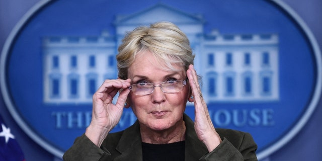 Energy Secretary Jennifer Granholm told reporters Monday that President Biden would veto the Strategic Production Response Act if the bill passed.