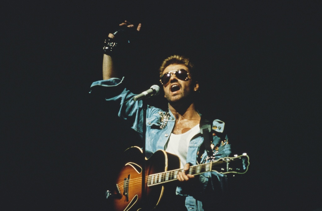 George Michael (1963-2016) performing on stage during the Japanese/Australasian leg of his Faith World Tour, February-March 1988.