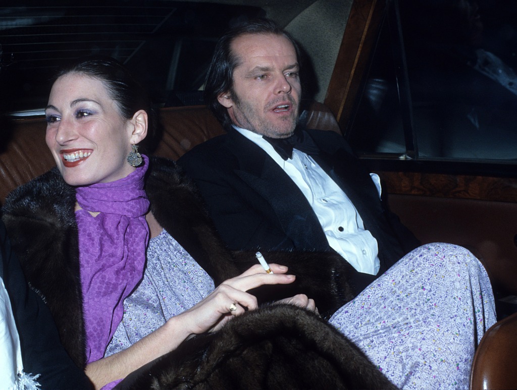 Nicholson and his wife Anjelica Huston, in 1975.