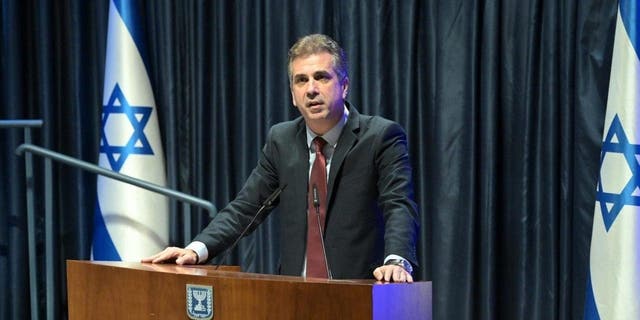 Israeli Foreign Minister Eli Cohen speaks during press conference in Jerusalem on Jan. 2, 2023. 