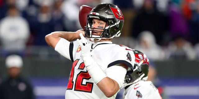 Buccaneers quarterback Tom Brady throws a pass against the Dallas Cowboys on Jan. 16, 2023, in Tampa, Florida.