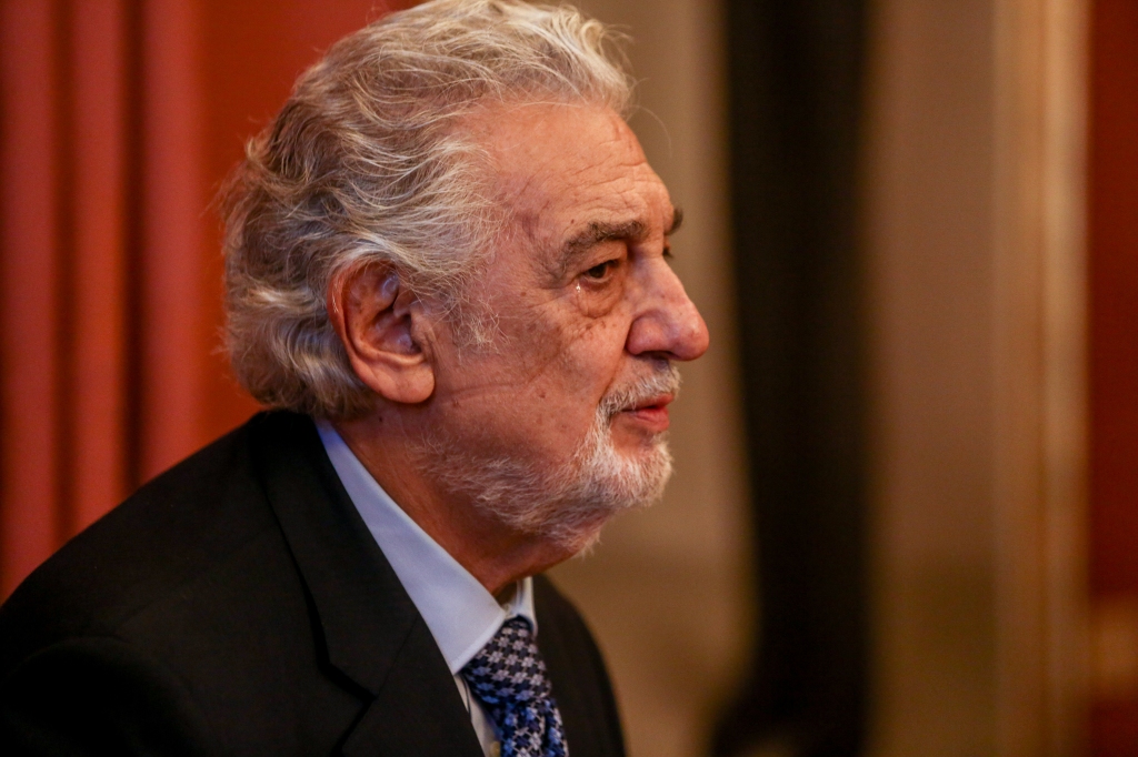 Placido Domingo receives the title of 'Honorary Ambassador of the World Heritage of Spain on June 10, 2021 at the Teatro Real, Madrid, Spain. 
