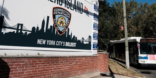 The entrance to Rikers Island on Oct. 19, 2021, in New York City.