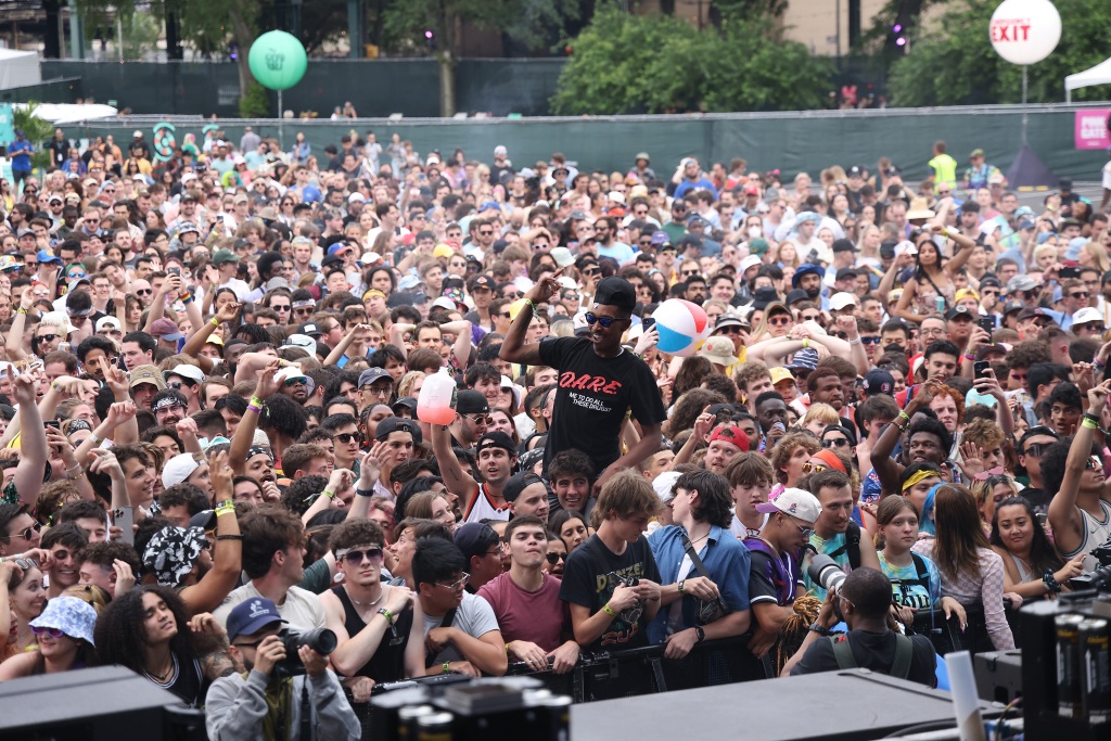 Thousands of Festival goers are spotted at 2022 Governors Ball Music Festival at Citi Field on June 11, 2022 in New York City.