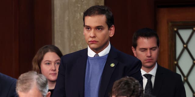 U.S. Rep. George Santos (R-NY) waits for the start of the 118th Congress in the House Chamber of the U.S. Capitol Building on January 03, 2023 in Washington.  (Win McNamee/Getty Images)