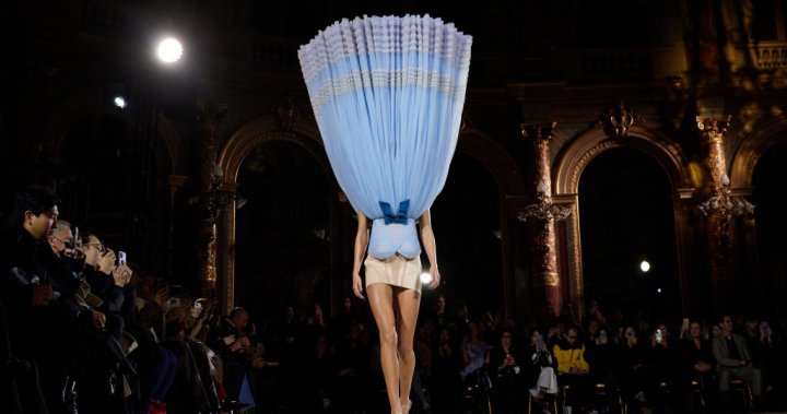 Haute couture goes ‘surreal’ and upside-down at Paris fashion show