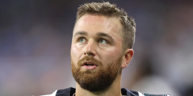 Philadelphia Eagles place kicker Jake Elliott during the second half of the Lions game in Detroit on Sept. 11, 2022.