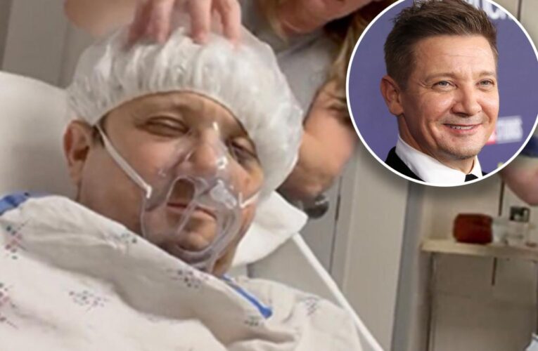 Jeremy Renner posts video from ICU after snowplow accident