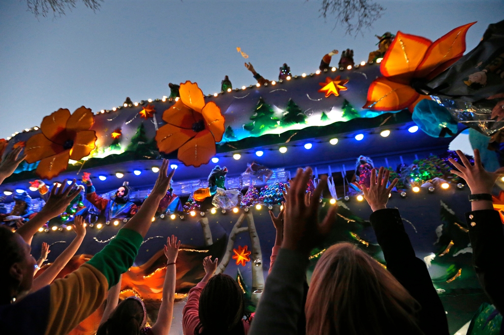 Mardi Gras revelers