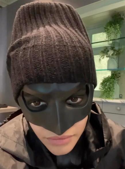 Leslie Grace, 27, included several behind-the-scenes shots of her in her "Batgirl" costume in an Instagram video.