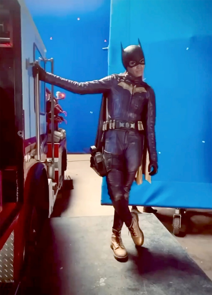 Leslie Grace, 27, included several behind-the-scenes shots of her in her "Batgirl" costume in an Instagram video.