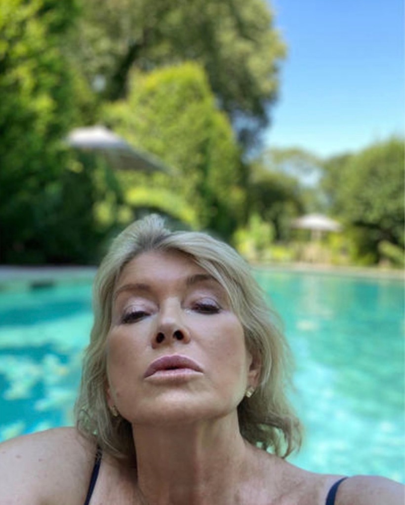 The DIY Queen also made Instagram users feel the need to cool down after also posting a photo in 2020 of her in her pool at her East Hampton home.