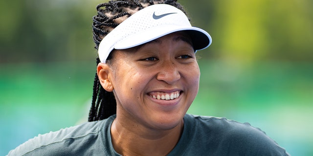 Naomi Osaka during practice at the Toray Pan Pacific Open at Ariake Coliseum on Sept. 19, 202,2 in Tokyo.