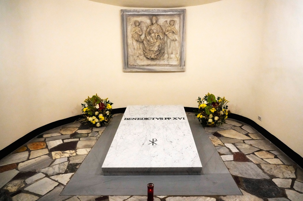 The tomb of late Pope Emeritus Benedict XVI.