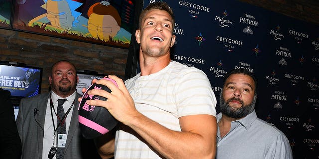 Rob Gronkowski, celebrated his retirement at Mohegan Sun FanDuel Sportsbook with family, friends and fans on Sept. 10, 2022 in Uncasville, Connecticut.