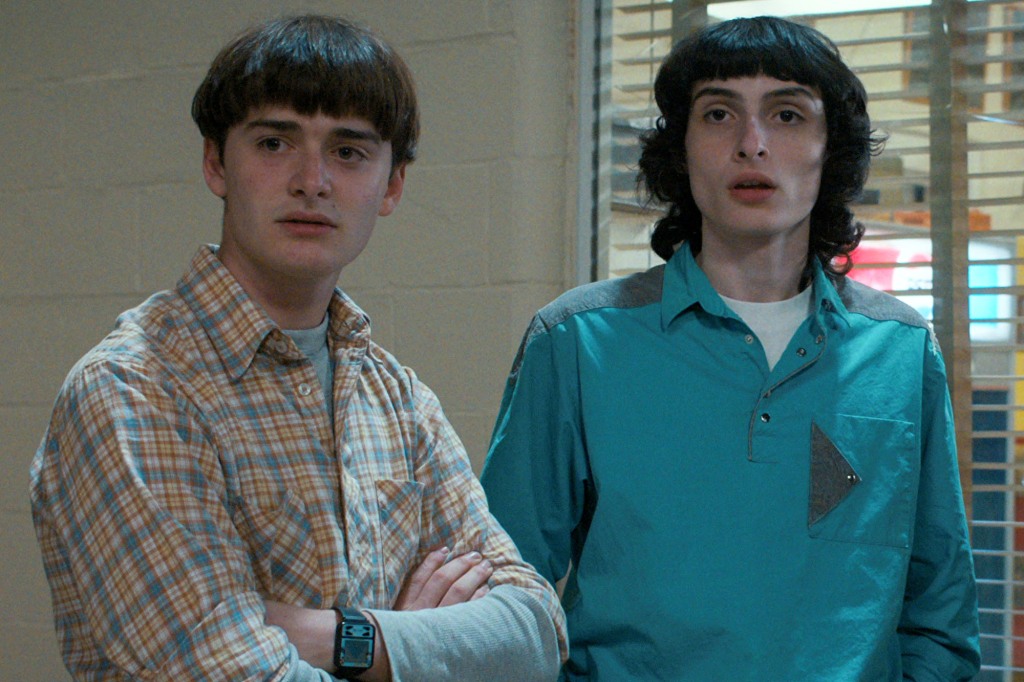 Noah Schnapp as Will Byers and Finn Wolfhard as Mike Wheeler in the fourth season of the Netflix drama "Stranger Things."