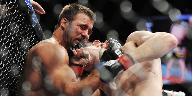 LAS VEGAS - NOVEMBER 21: UFC fighter Phil Baroni (L) battles UFC fighter Amir Sadollah (R) during their Welterweight Fight at UFC 106: Ortiz vs. Griffin 2 at Mandalay Bay Events Center on November 21, 2009, in Las Vegas, Nevada.