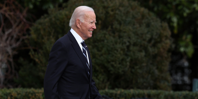 U.S. President Joe Biden departs the White House on January 13, 2023 in Washington, DC. Biden is departing for a trip to Wilmington, Delaware.